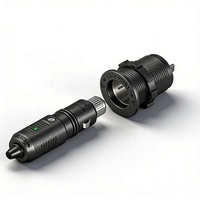 Adaptateur de prise allume-cigare pour voiture 12-24V, prise mâle 10A 250V, fusible en verre à action rapide, indicateur LED sans fil