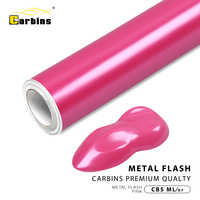 Envoltura de vinilo para coche Rosa Flash de Metal, Película autoadhesiva que cambia de Color para coche, película decorativa sin burbujas