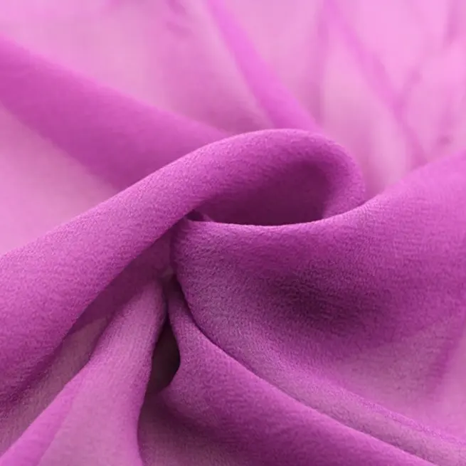 Nach Farbe 100% Seide Organische GGT Silk Georgette Stoff für Schal Hijab Erstaunliche Stoff
