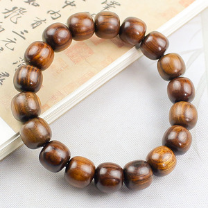 Pulsera de Madera de Palisandro Negro con Cuentas de Barril de 11x12mm, Estilo Chino Moderno, Unisex, para Uso Diario - Product Image 4