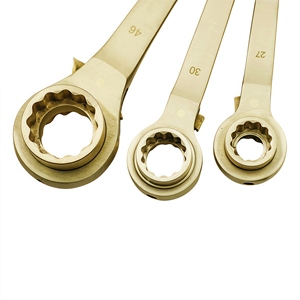 Utilidad antimagnetismo precio de fábrica berilio bronce 17 ~ 36mm Llave de trinquete antichispas <span class=keywords><strong>para</strong></span> apretar/aflojar pernos - Product Image 5