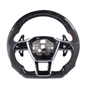 Volante de Fibra de Carbono Forjado para el <span class=keywords><strong>Interior</strong></span> del Automóvil <span class=keywords><strong>Audi</strong></span> A3 S3 RS3 A4 A4L S4 <span class=keywords><strong>RS4</strong></span> A5 S5 RS5 A6L S6 RS6 A7 S7 RS7 Q2L Q3 Q5 Q5L Q7 - Product Image 1