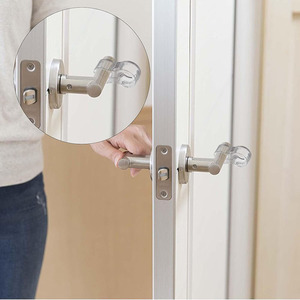 Manija de puerta a prueba de golpes de seguridad transparente, amortiguador de <span class=keywords><strong>pared</strong></span>, tope de manija de silicona, Tope de puerta de Gel de sílice para Protector de <span class=keywords><strong>pared</strong></span> - Product Image 1