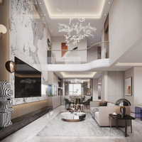 Solución Integral de Diseño de Interiores y Arquitectura para Villas de Lujo con Renderizado 3D y Plano de Planta