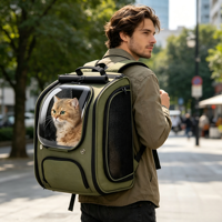 Sac à dos pliable pour chat et chien en polyester respirant avec fermeture éclair, sac à bandoulière portable pour sorties, capacité universelle de 5 kg, idéal pour les voyages