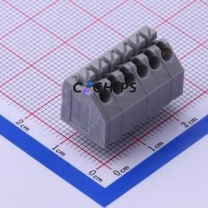 JL250-35006E01 Spring Terminal Block Through hole Component (THT),P=3.5mm Connector 1x6P 3.5mm Gray Through Hole - Product Image 1