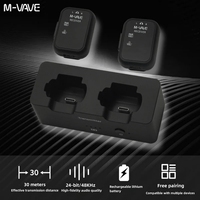 Système de monitoring intra-auriculaire sans fil M-VAVE SW-12 WP-12 2,4 GHz | Système 1Tx+2Rx avec étui de charge à latence ultra-faible de 3 ms
