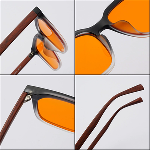 <span class=keywords><strong>Lunettes</strong></span> de sommeil anti-lumière bleue à 99 %, légères, à monture complète, nouveau produit transfrontalier, pour le gaming, monture carrée rétro en grain de <span class=keywords><strong>bois</strong></span> - Product Image 3