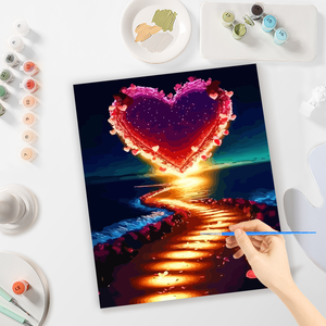 Kit di numeri di pittura acrilica <span class=keywords><strong>fai</strong></span>-<span class=keywords><strong>da</strong></span>-<span class=keywords><strong>te</strong></span> 40x50cm di <span class=keywords><strong>arte</strong></span> della parete <span class=keywords><strong>del</strong></span> paesaggio <span class=keywords><strong>del</strong></span> cuore artigianato decorazioni per la casa coreana dei cartoni animati - Product Image 4