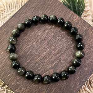 Bracelet en pierre naturelle avec perles de verre colorées, motif cœur Chakra Amour, design exclusif personnalisé, carte de conseils d'entretien incluse - Product Image 5