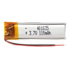 061225 401035 li-ion polymer batterie 3.7v 110mah battery lipo 120mah for MP3 MP4