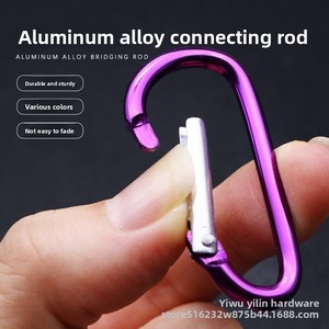 Mosquetón en forma de D de aleación de aluminio, hebilla colgante con gancho de resorte para <span class=keywords><strong>escalada</strong></span> en roca al aire libre, equipaje, mochila, seguro - Product Image 4