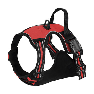 Customized XL Dog Vest <b>Harness</b> Comfortable Breathable Adjustable Night Safety Reflective Air Mesh Solid Nylon Personalized - Product Image 1