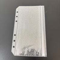 Glosense A5 A6 A7 Bolsillos para Carpeta, Bolsas con Cremallera de PVC con Purpurina, Bolsillos Dobles, Sobres para Dinero, Sobres para Presupuesto, Bolsa para Documentos