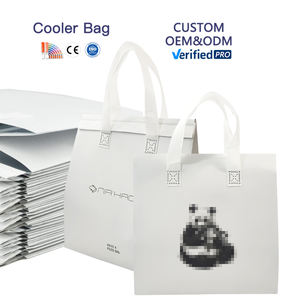 कस्टम सफेद गैर बुना हुआ रिस्टाप एल्यूमीनियम पन्टेकआउट लंच कूलर बैग डिस्पोजेबल किराने खाद्य पदार्थ लोगो के साथ इन्सुलेट बैग - Product Image 1