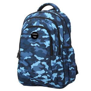 <span class=keywords><strong>Sac</strong></span> à dos pour enfants, <span class=keywords><strong>bleu</strong></span> <span class=keywords><strong>camouflage</strong></span> imprimé, grand <span class=keywords><strong>sac</strong></span> à dos d'étudiant, <span class=keywords><strong>sac</strong></span> d'école personnalisé pour adolescents avec poche pour ordinateur portable - Product Image 1