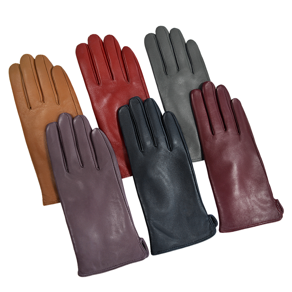 dress winter gloves Ladies Winter Leather Gloves, Black