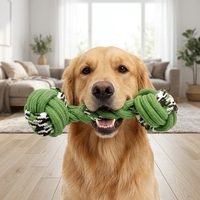 Jouet à mâcher en corde pour chiens, en coton et polyester épaissis, de luxe, fait main, pour usage intérieur et extérieur, taille S