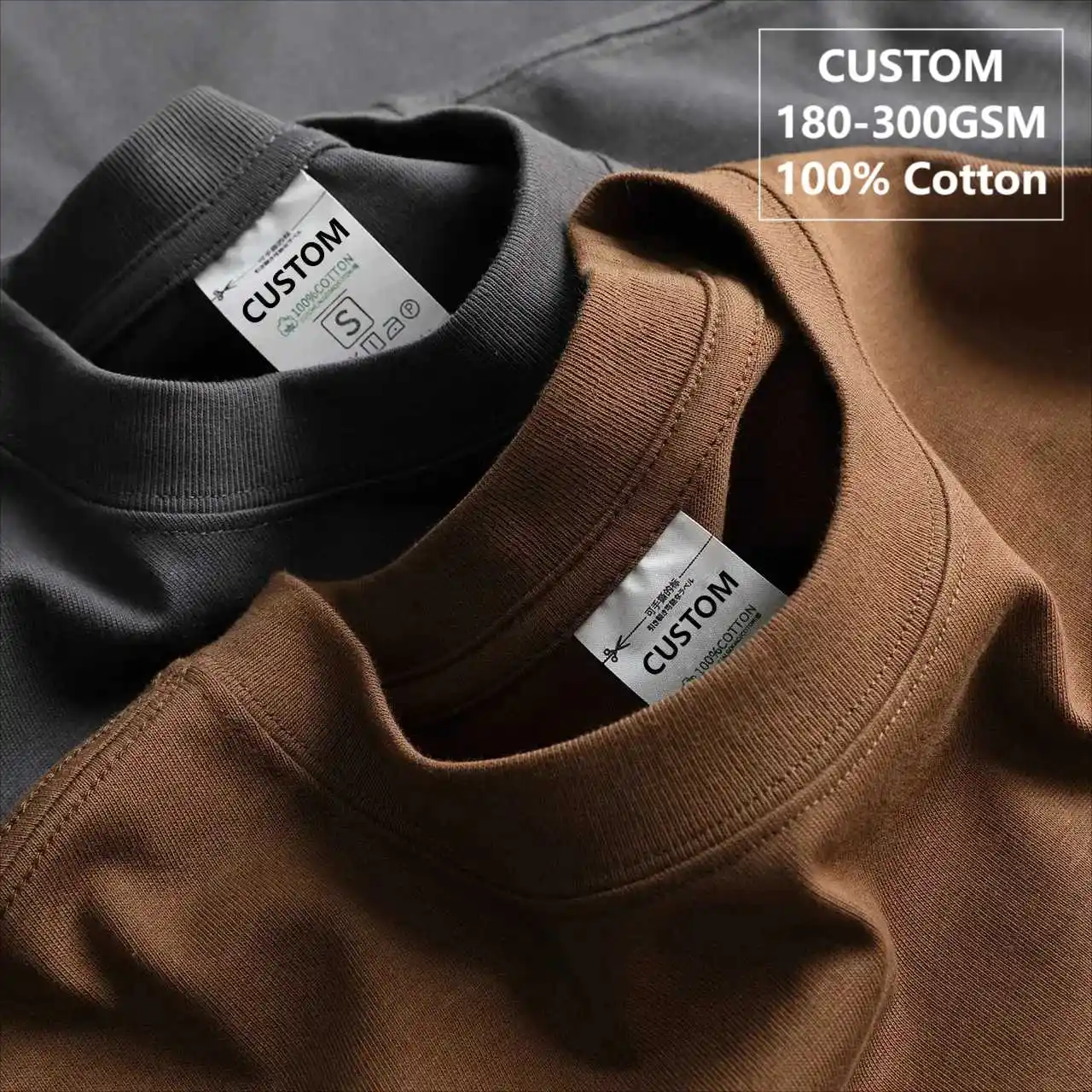 Kaus kosong ukuran besar kaus cetak DTG katun polos 100% pria produsen pakaian jalanan kaus pria Berat kustom