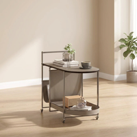 B189 #   Table basse pliable en acier inoxydable robuste - Design moderne, fonctionnalités réglables, meubles de salon portables, garantie 1 an