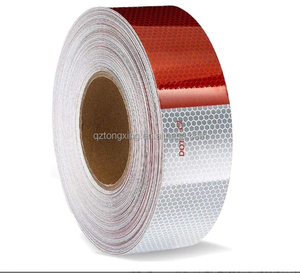 FABRICACIÓN DE FÁBRICA Vehículos Reflector de grado de diamante Cinta roja autorreflectante Vinilo autoadhesivo Cinta reflectante de seguridad de la Dot-c2 - Product Image 1