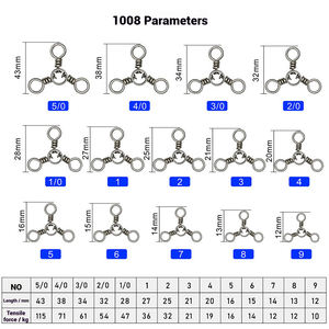 Plate-forme de pêche pivotante à trois voies <span class=keywords><strong>avec</strong></span> baril pivotant et liens à pression configuration robuste de pêche à la traîne et de coulée en eau salée pour la pêche en haute mer - Product Image 4