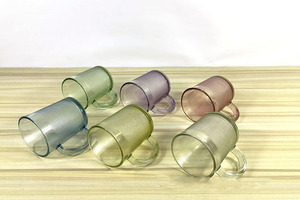 Nouveauté 2026 : <span class=keywords><strong>Verre</strong></span> à Eau Coloré Réutilisable, Tasse à Boire, Chope à Bière Avec Anse, Verres à Thé, Tasses Colorées - Product Image 5