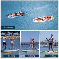 Nouveauté : Planche de paddle gonflable portable pour tous les âges, sport nautique, stand up paddle board, surf avec 7 accessoires