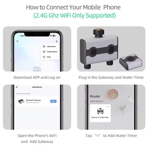 Pengatur waktu air Digital taman rumah tanaman bunga, halaman sistem rumah kaca pengontrol otomatis pengatur waktu irigasi air pintar - Product Image 4