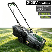 VERTAK 2*20V batterie tondeuse à gazon ménage jardin main pousser tondeuse à gazon sans fil pour la coupe de l'herbe