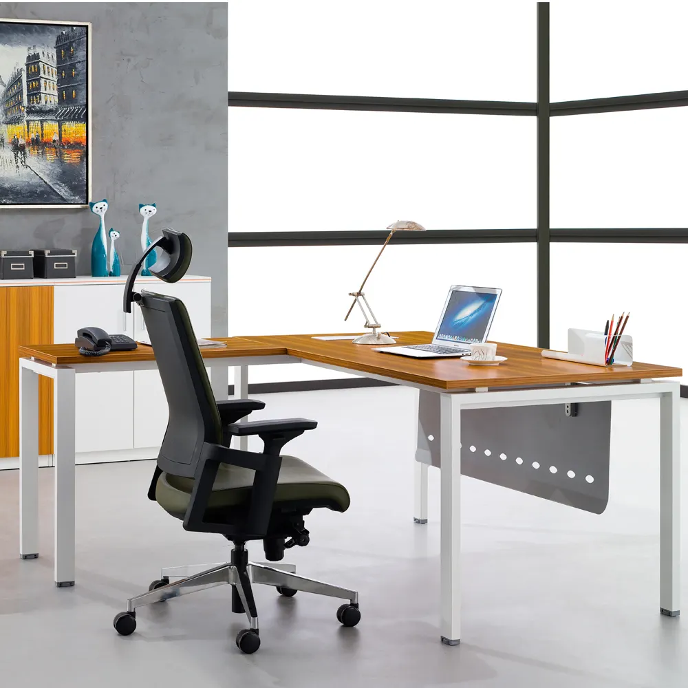 Nuevo diseño comercial piernas especificación estación modular muebles de oficina