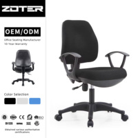 Silla de Oficina ZOTER de Tela, Giratoria 360°, Altura Ajustable, Reposabrazos Reclinables, Ergonómica, para Computadora, Certificación BIFMA