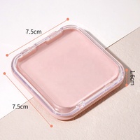 Boîtes d'emballage d'ongles artificiels à rabat de luxe en acrylique Matériau d'emballage cosmétique transparent Plastique PS Taille personnalisée acceptée CN;GUA