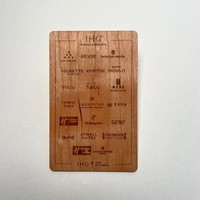 Carte de visite professionnelle personnalisée en bambou RFID UHF NFC avec code QR, partage sans contact par simple pression, carte de membre intelligente étanche