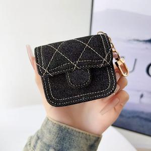 AP129 2025 nuevo <span class=keywords><strong>Mini</strong></span> vaquero coche Cable auricular bolsa Moda Para <span class=keywords><strong>Airpods</strong></span> 1/2/<span class=keywords><strong>pro</strong></span>/Pro2 nuevo colgante coche espejo trasero Decoración - Product Image 5