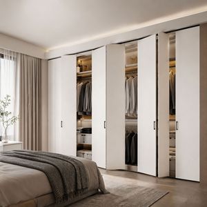 Herrajes para puertas plegables de armario Kaishengxi, riel deslizante oculto de aleación de aluminio con amortiguación para instalación en armarios - Product Image 1