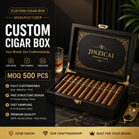 Boîtes à cigares en bois personnalisées de luxe, emballage rigide en carton premium avec logo, estampage à chaud doré, gaufrage et vernis UV sélectif