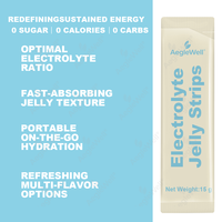 AegleWell Bandes de gelée électrolytiques |   Pack varié original de 30 bâtonnets de 15g |   Complément alimentaire pour l'hydratation et la remise en équilibre électrolytique