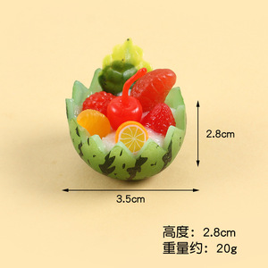 Modelo de batido de frutas en miniatura simulado, juguete de comida, colgante de frutas <span class=keywords><strong>para</strong></span> hielo raspado, juguete de comida hecho a mano DIY - Product Image 5