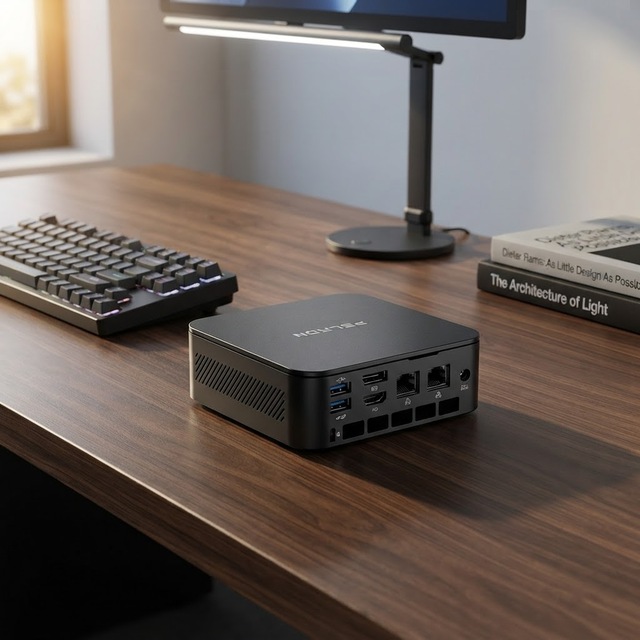 4K Triple Display Mini Computer R5 6600H HD+DP+Type-C Dual LAN AI Inference Desktop PC Factory MINI PC
