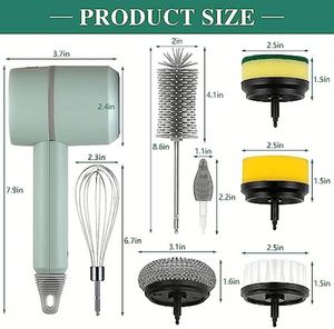 Kit de brosse de nettoyage électrique rotative sans fil rechargeable pour voiture - Product Image 4