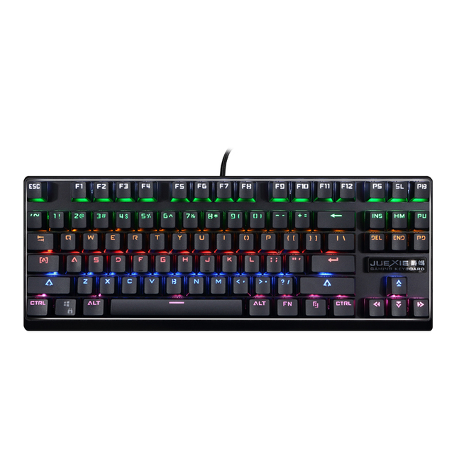 Ousaid DK200 Custom Wired 87 Keys RGB Backlit Programmable Computer Mechanical Gaming Keyboard USB 2.0 for Windows for Games