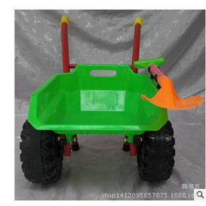 Childrens Beach Wagon With Shovel And <b>Bucket</b> <b>Plastic</b> Two Wheeled Toy For 2 To 4 Years Old Kids Outdoor Play - Product Image 1