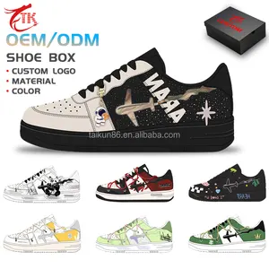 2023 Sneakers Top Kwaliteit Skateboard Sneaker Groene Mode Custom Logo Mannen Wandelschoenen Nieuwste Ontwerp Oem Schoenen Voor Man