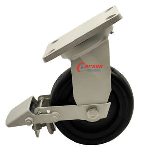 Roulettes pivotantes en acier de haute qualité avec roulement à billes, roues en nylon de 4 pouces, résistantes à l'usure, durables, avec protections filetées incluses - Product Image 5