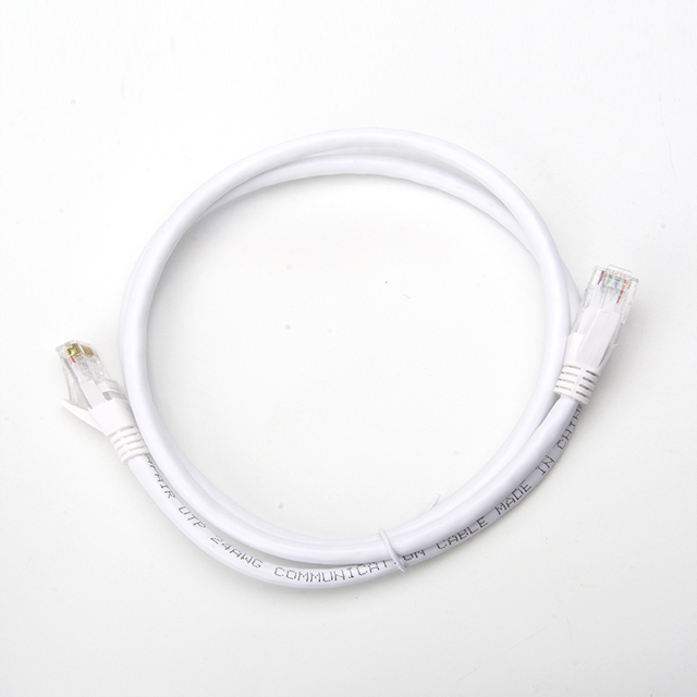 1M White CCA UTP Cat.6E Patch Cord for RJ45 Network Cable Wiring