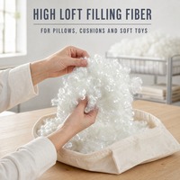 Fibre de polyester staple blanche 100 % siliconée, creuse et conjuguée, 15D 64mm, matériau de rembourrage pour canapé, matelas, couette, oreiller