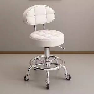 Silla de Pedicura Ergonómica de Acero Inoxidable con Ruedas y Rotación de 360 Grados, Ajustable e Hidráulica, para Salón de Belleza y Barbería, Venta al Por Mayor - Product Image 3