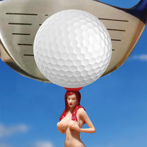 Tees de golf réglables en plastique, motif Pin-up Girl Perky Lady, haute qualité, lot de six, OEM, en caoutchouc et plastique - Product Image 2