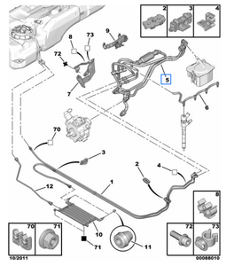 Pièces détachées automobiles Tuyau d'alimentation en carburant Tuyau de carburant 1574T5 1574L8 70725008 142306 pour Citroën <span class=keywords><strong>C2</strong></span>/C3/C4/C5/Xsara Peugeot Partner - Product Image 3